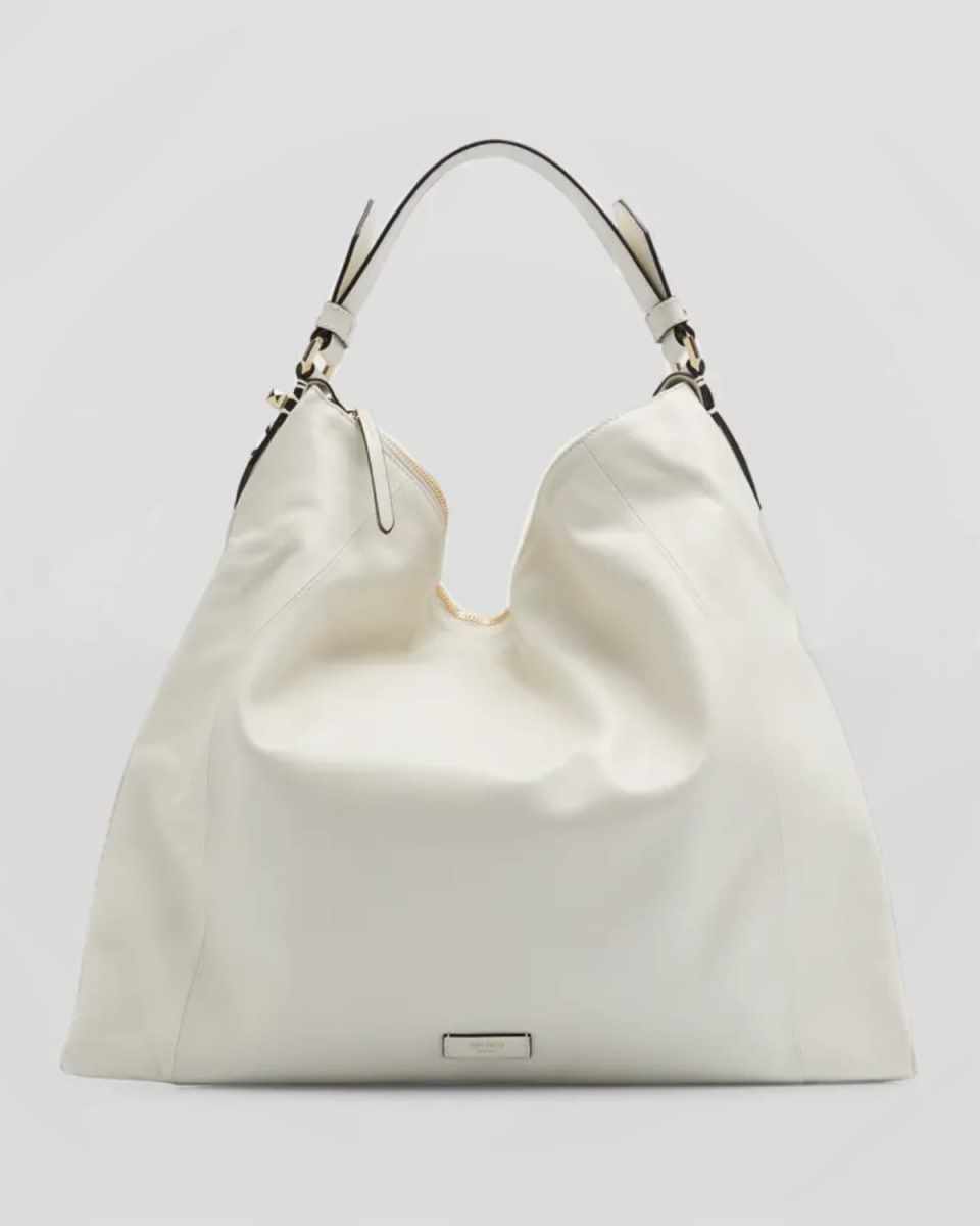 Ana Zip Leather Hobo Bag